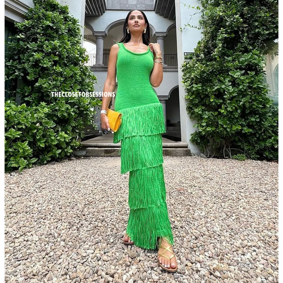 MANGO x SIMON MILLER Knit Fringe Maxi Dress NWT | Blogger Fave - Picture 13 of 16